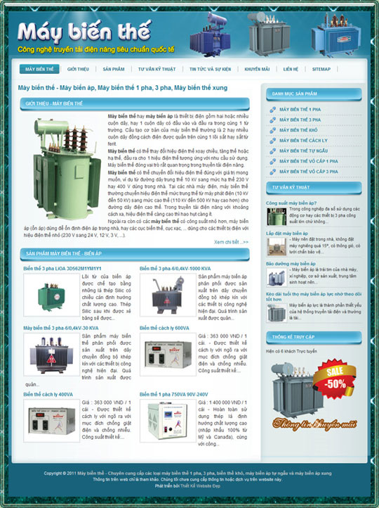 Máy biến thế – Máy biến áp – Giới thiệu website mới