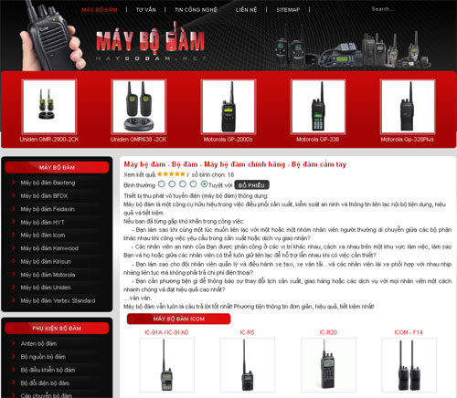 Máy bộ đàm – Bộ đàm – Máy bộ đàm chính hãng – Bộ đàm cầm tay – Giới thiệu website mới