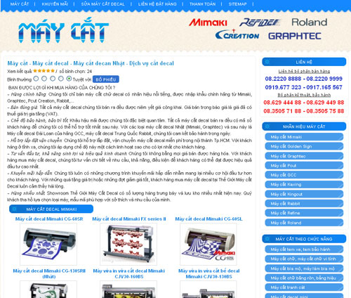 Máy cắt – Máy cắt decal – Máy cắt decan Nhật – Dịch vụ cắt decal – Giới thiệu website mới