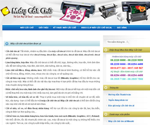 Máy cắt chữ decal vi tính – Máy cắt decal quảng cáo – Máy cắt chữ Hộp đèn, bảng hiệu – Giới thiệu website mới