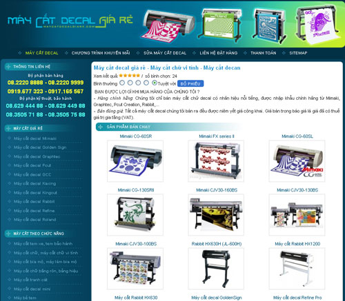 Máy cắt decal giá rẻ – Máy cắt chữ vi tính – Máy cắt decan – Giới thiệu website mới
