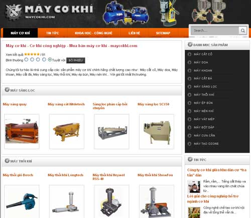 Máy cơ khí – Cơ khí công nghiệp – Mua bán máy cơ khí – maycokhi.com – Giới thiệu website mới