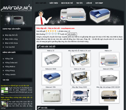 Máy dập nổi – Máy in thẻ nổi – maydapnoi.com – Giới thiệu website mới