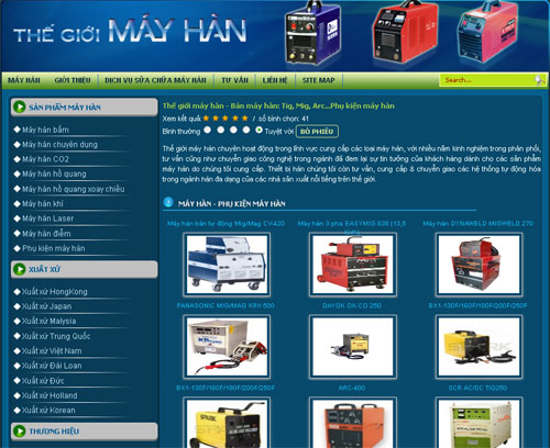 Thế giới máy hàn – Bán máy hàn: Tig, Mig, Arc…Phụ kiện máy hàn – Giới thiệu website mới