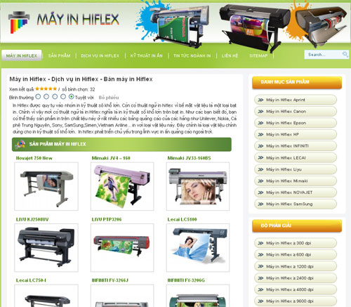 Máy in Hiflex – Dịch vụ in Hiflex – Bán máy in Hiflex – Giới thiệu website mới