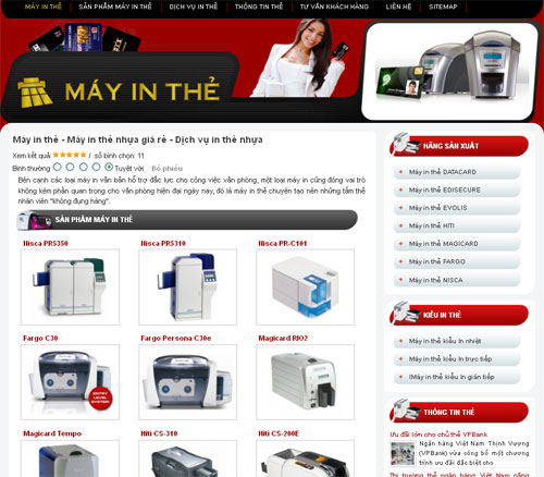Máy in thẻ – Máy in thẻ nhựa giá rẻ – Dịch vụ in thẻ nhựa – Giới thiệu website mới