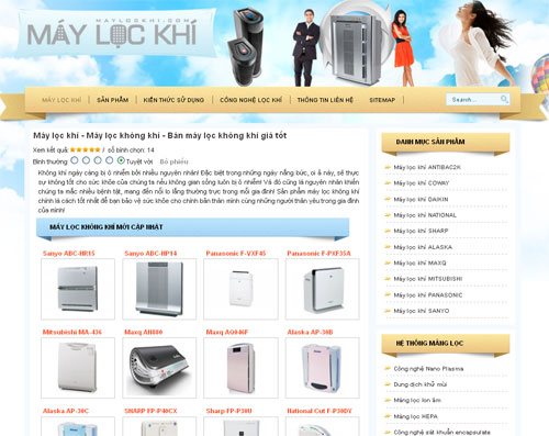 Máy lọc khí – Máy lọc không khí – Bán máy lọc không khí giá tốt – Giới thiệu website mới