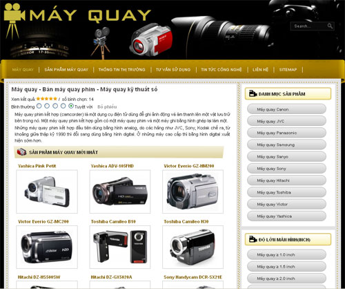 Máy quay – Bán máy quay phim – Máy quay kỹ thuất số – Giới thiệu website mới