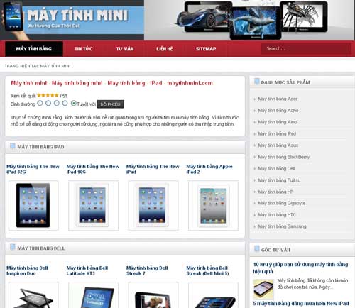 Máy tính mini – Máy tính bảng mini – Máy tính bảng – iPad – maytinhmini.com – Giới thiệu website mới
