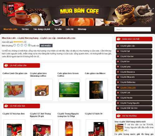 Mua bán cafe – cà phê thượng hạng – cà phê cao cấp – muabancafe.com – Giới thiệu website mới