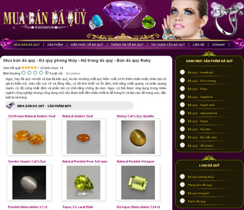 Mua bán đá quý – Đá quý phong thủy – Nữ trang đá quý – Bán đá quý Ruby – Giới thiệu website mới