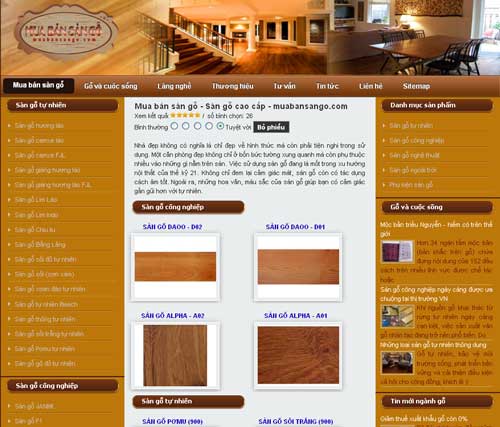 Mua bán sàn gỗ – Sàn gỗ cao cấp – muabansango.com – Giới thiệu website mới