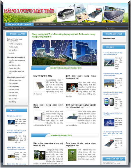 Đèn năng lượng mặt trời – Bình nước nóng năng lượng mặt trời – Giới thiệu website mới