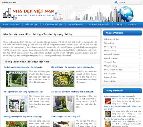 Nhà đẹp việt nam – Mẫu nhà đẹp – Tư vấn xây dựng nhà đẹp – Giới thiệu website mới