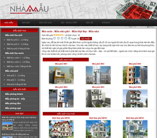 Nhà mẫu – Mẫu nhà phố – Mẫu biệt thự – Mẫu nhà – Giới thiệu website mới