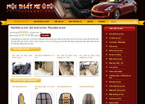 Nội thất xe ô tô – Đồ chơi xe hơi – Phụ kiện xe hơi – Giới thiệu website mới