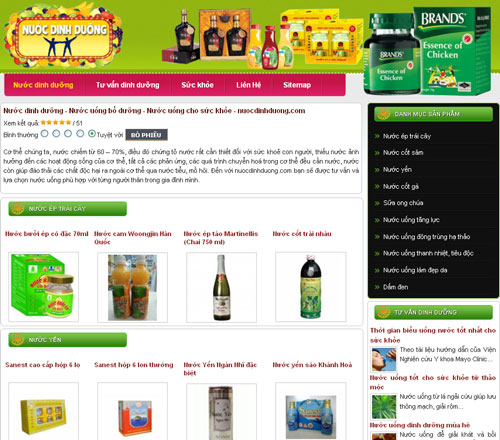 Nước dinh dưỡng – Nước uống bổ dưỡng – Nước uống cho sức khỏe – nuocdinhduong.com – Giới thiệu website mới