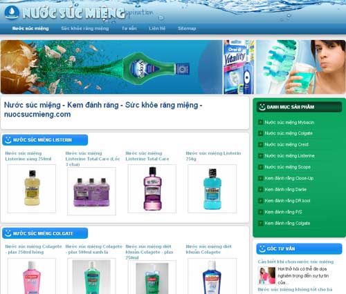 Nước súc miệng – Kem đánh răng – Sức khỏe răng miệng – nuocsucmieng.com – Giới thiệu website mới