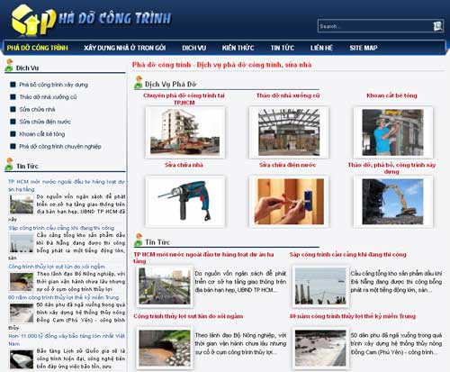 Phá dỡ công trình – Dịch vụ phá dỡ công trình, sửa nhà – Giới thiệu website mới