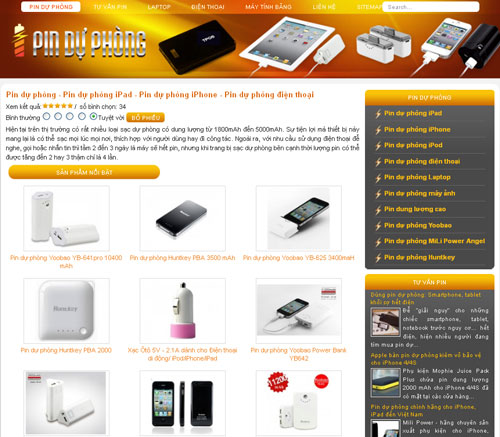Pin dự phòng – Pin dự phòng iPad – Pin dự phòng iPhone – Pin dự phòng điện thoại – Giới thiệu website mới