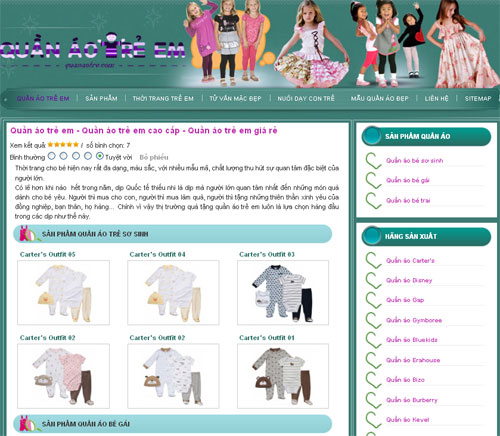 Quần áo trẻ em – Quần áo trẻ em cao cấp – Quần áo trẻ em giá rẻ – Giới thiệu website mới