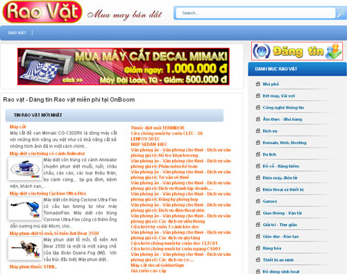 Rao vặt – Đăng tin Rao vặt miễn phí tại OnBoom – Giới thiệu website mới