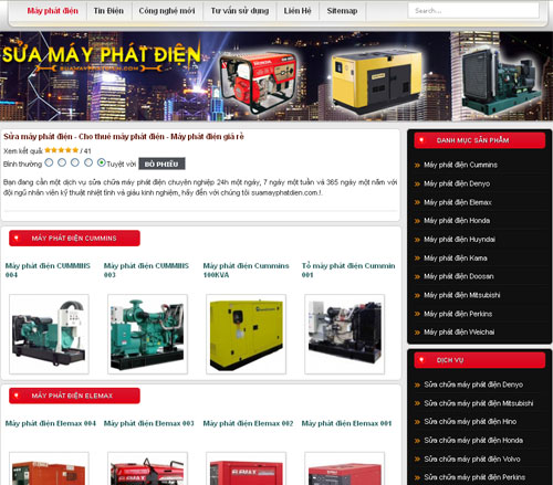 Sửa máy phát điện – Cho thuê máy phát điện – Máy phát điện giá rẻ – Giới thiệu website mới