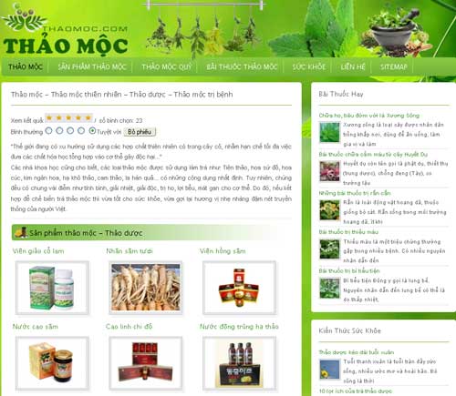 Thảo mộc – Thảo mộc thiên nhiên – Thảo dược – Thảo mộc trị bệnh – Giới thiệu website mới