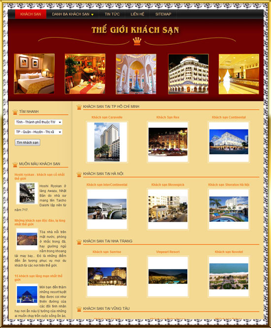 Khách sạn – Đặt phòng khách sạn – Giới thiệu website mới