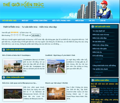 Thiết kế kiến trúc – Tư vấn kiến trúc – Kiến trúc nhà đẹp – Giới thiệu website mới