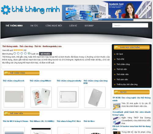 Thẻ thông minh – Thẻ cảm ứng – Thẻ từ – thethongminh.com – Giới thiệu website mới