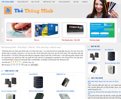 Thẻ thông minh – Thẻ nhựa – Thẻ từ – Thẻ cảm ứng – Smart card – Giới thiệu website mới
