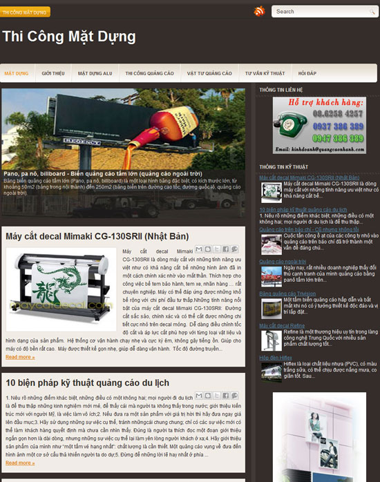 Thi công mặt dựng – Giới thiệu website mới