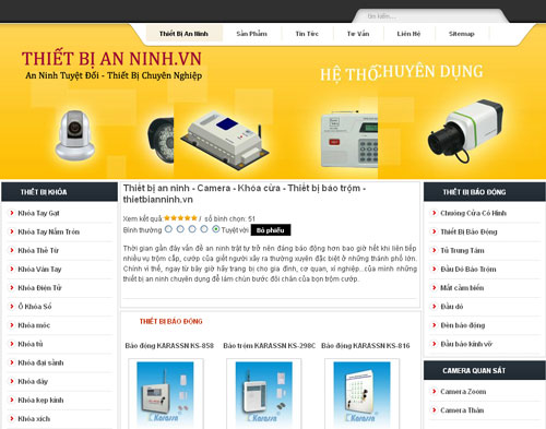 Thiết bị an ninh – Camera – Khóa cửa – Thiết bị báo trộm – thietbianninh.vn – Giới thiệu website mới