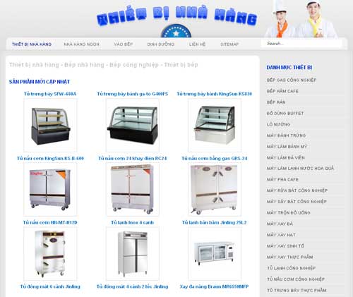 Thiết bị nhà hàng – Bếp nhà hàng – Bếp công nghiệp – Thiết bị bếp – Giới thiệu website mới