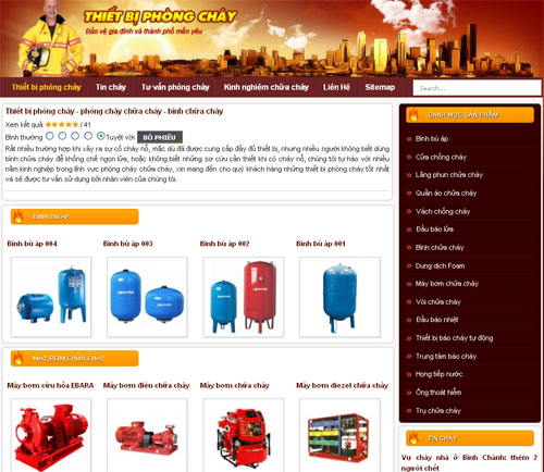 Thiết bị phòng cháy – phòng cháy chữa cháy – bình chữa cháy – Giới thiệu website mới