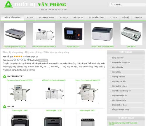 Thiết bị văn phòng – Máy văn phòng – Thiết bị máy văn phòng – Giới thiệu website mới