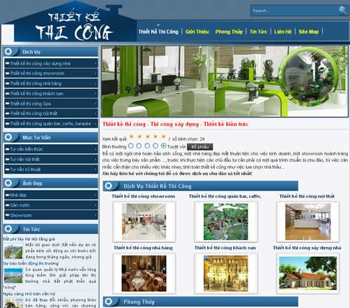 Thiết kế thi công – Thi công xây dựng – Thiết kế kiến trúc – Giới thiệu website mới