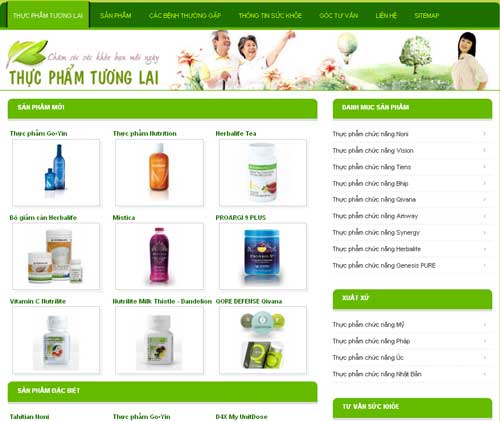 Thực phẩm tương lai – Thực phẩm chức năng – Mua bán sản phẩm chức năng – Giới thiệu website mới