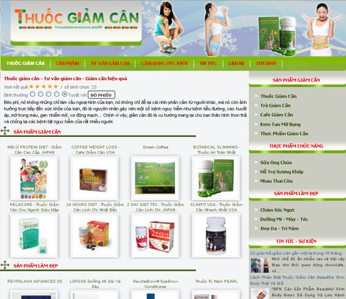 Thuốc giảm cân – Tư vấn giảm cân – Giảm cân hiệu quả – Giới thiệu website mới