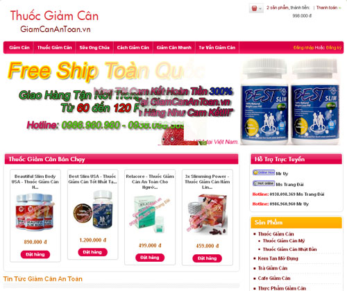 Giảm Cân An Toàn – Thuốc Giảm Cân Không Tác Dụng Phụ – Giới thiệu website mới