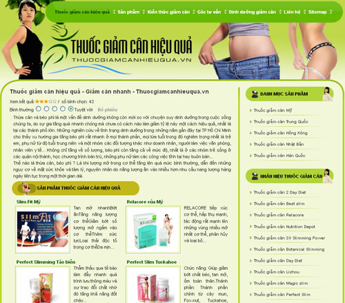 Thuốc giảm cân hiệu quả – Giảm cân nhanh – Thuocgiamcanhieuqua.vn – Giới thiệu website mới