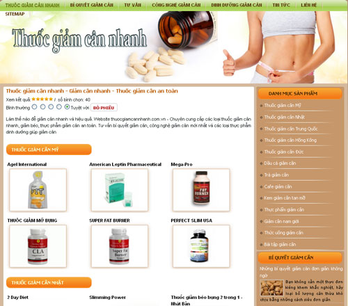 Thuốc giảm cân nhanh – Giảm cân nhanh – Thuốc giảm cân an toàn – Giới thiệu website mới