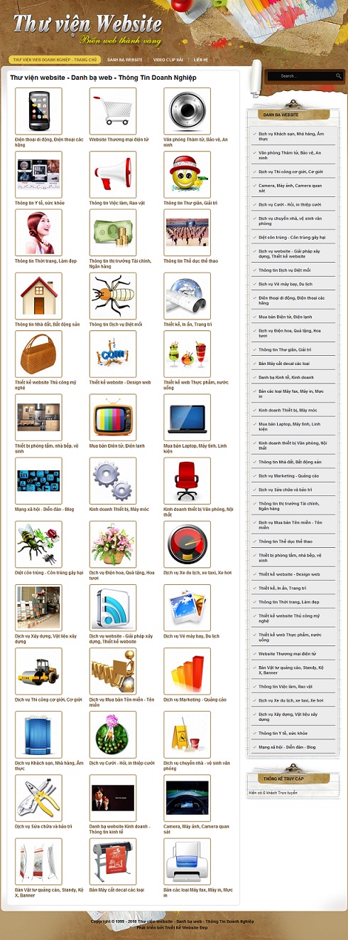Thư viện website – Danh bạ web – Thông Tin Doanh Nghiệp – Giới thiệu website mới