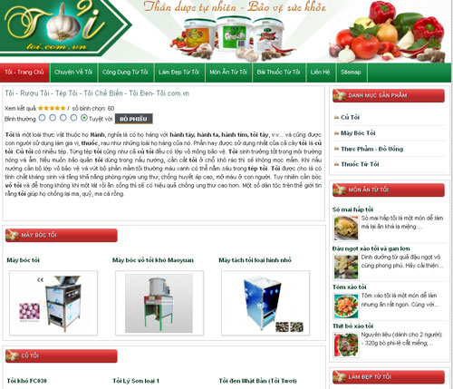 Tỏi – Những vấn đề về tỏi – Giới thiệu website mới