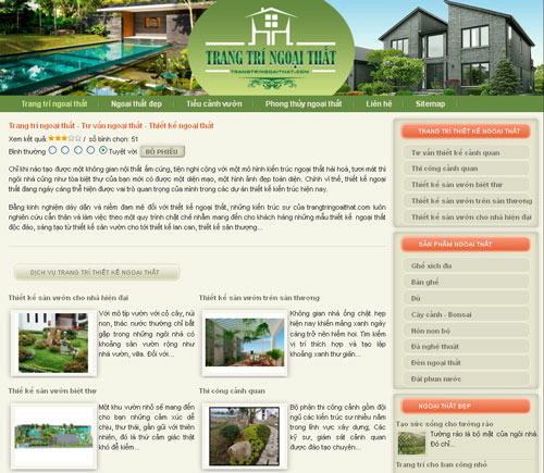 Trang trí ngoại thất – Tư vấn ngoại thất – Thiết kế ngoại thất – Giới thiệu website mới