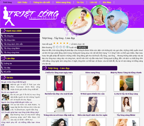 Triệt lông – Tẩy lông – Làm đẹp – Giới thiệu website mới