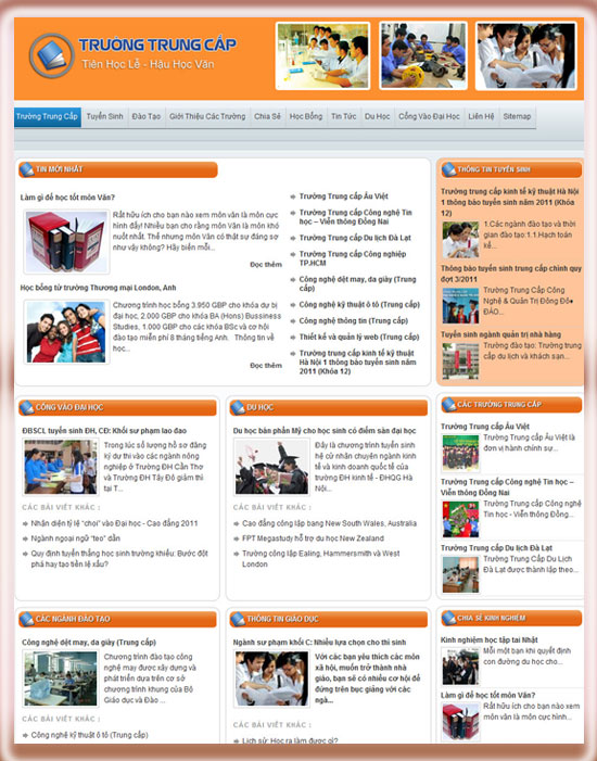 Trường trung cấp – Giới thiệu website mới