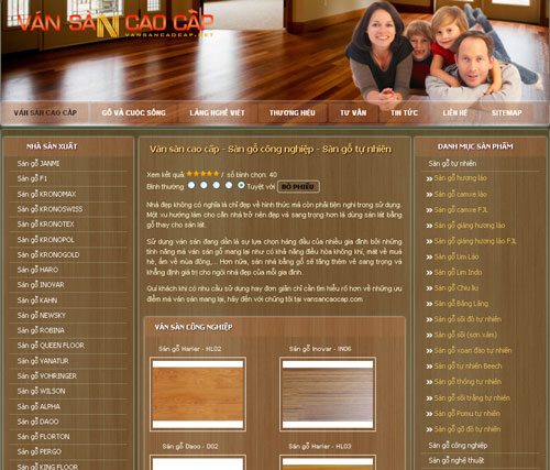 Vàn sàn cao cấp – Sàn gỗ công nghiệp – Sàn gỗ tự nhiên – Giới thiệu website mới