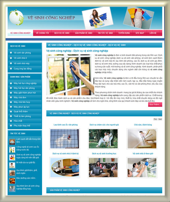Vệ sinh – Vệ sinh công nghiệp – Giới thiệu website mới